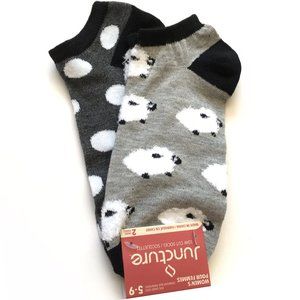 Fuzzy Sheep & Polka Dot Socks